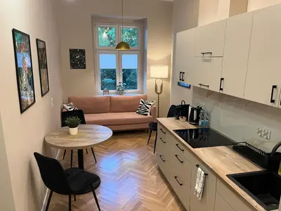 Kuchnia lub aneks kuchenny w obiekcie Tajemniczy Ogród - Secret Garden - Self check-in 24h