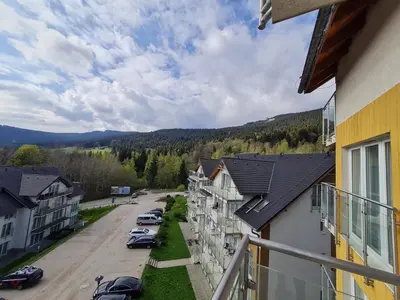 Widok na góry z tego apartamentu