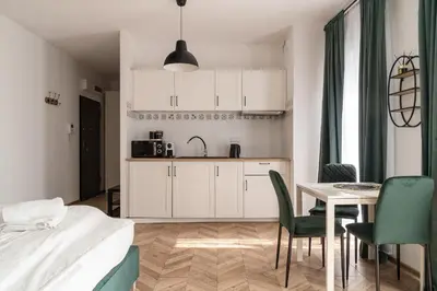 Kuchnia lub aneks kuchenny w obiekcie RentPlanet - Studio Kaszubska