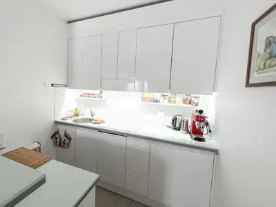 Kuchnia lub aneks kuchenny w obiekcie Apartament z najlepszym widokiem na Góry, Czarna Góra, Sienna, Stronie Śląskie