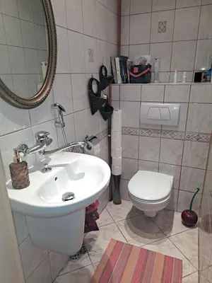 Łazienka w obiekcie Pokój w domu z oranżerią i śniadaniem