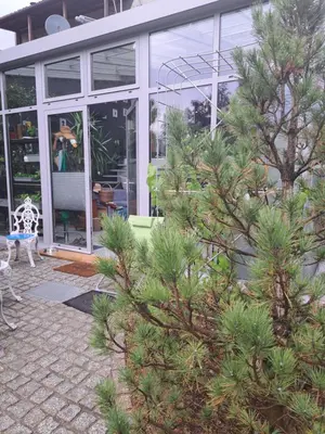 Ogród w obiekcie Pokój w domu z oranżerią i śniadaniem