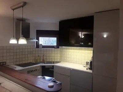 Kuchnia lub aneks kuchenny w obiekcie Quiet and cozy apartment Wroclaw-Widawa