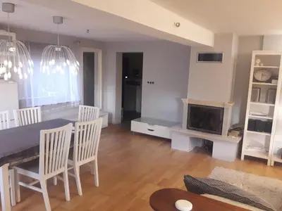 Część wypoczynkowa w obiekcie Quiet and cozy apartment Wroclaw-Widawa