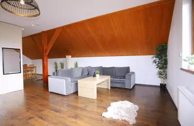 Część wypoczynkowa w obiekcie Apartamenty Panorama Trzech Gór z SAUNĄ i JACUZZI
