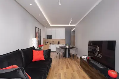 Kuchnia lub aneks kuchenny w obiekcie Prestige Apartments Quorum - Apartamenty nad Odrą - 16 piętro