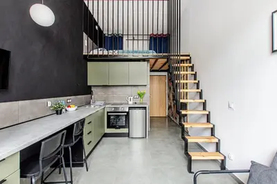 Kuchnia lub aneks kuchenny w obiekcie 4A Loft Apartment