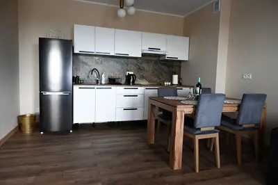 Kuchnia lub aneks kuchenny w obiekcie Apartament Podmiejska