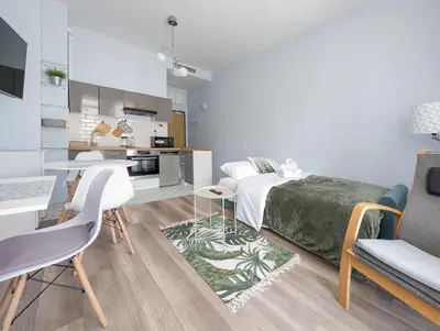 Kuchnia lub aneks kuchenny w obiekcie Park Skowroni Chic Nook Studio by BookingHost