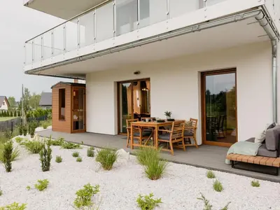 Balkon lub taras w obiekcie Foggy Forest Apartment with Private Sauna