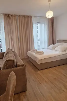 Łóżko lub łóżka w pokoju w obiekcie Braniborska Base