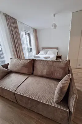 Łóżko lub łóżka w pokoju w obiekcie Braniborska Base