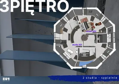 Plan piętra w obiekcie E64 Wieża Wrocław