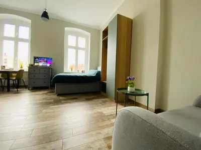 Telewizja i/lub zestaw kina domowego w obiekcie Apartment Pastelowy