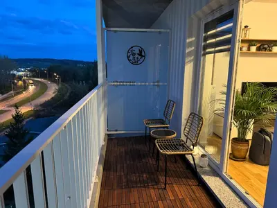 Balkon lub taras w obiekcie Apartament Urokliwy Zakątek Wałbrzych