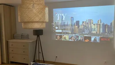 Telewizja i/lub zestaw kina domowego w obiekcie Apartament Juliana