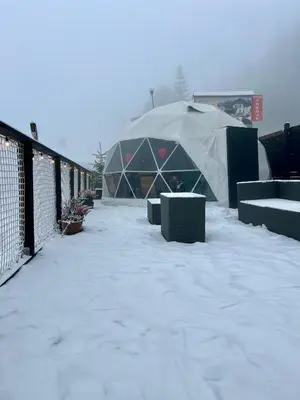 Obiekt Całoroczny Apartament Jacuzzi Zieleniec Goat Glamp zimą