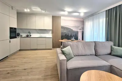 Kuchnia lub aneks kuchenny w obiekcie Apartamenty SOWIE SZCZYTY