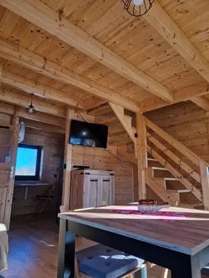 Telewizja i/lub zestaw kina domowego w obiekcie Domek Polne Kwiaty