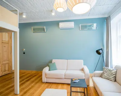Część wypoczynkowa w obiekcie Comfort & Modern Studio by Market Square with AC AS Home S5