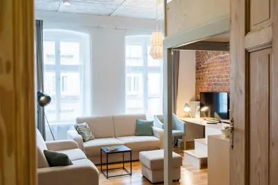 Część wypoczynkowa w obiekcie Comfort & Modern Studio by Market Square with AC AS Home S5