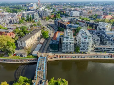 Widok na miasto Wrocław z tego apartamentu