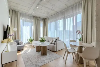Część wypoczynkowa w obiekcie River Premium Apartment B