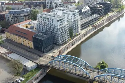 Widok na miasto Wrocław z tego apartamentu