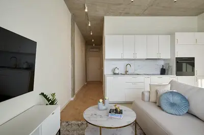 Kuchnia lub aneks kuchenny w obiekcie River Premium Apartment C