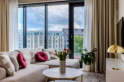 Część wypoczynkowa w obiekcie River Premium Apartment C