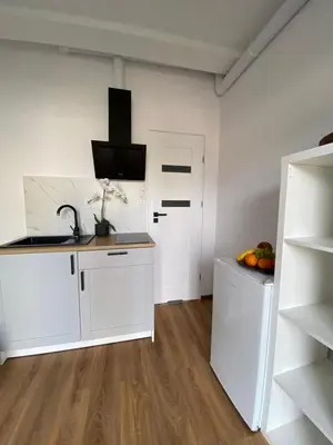 Kuchnia lub aneks kuchenny w obiekcie Rooms Hop To Wrocław