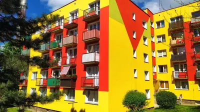 Budynek, w którym mieści się apartament