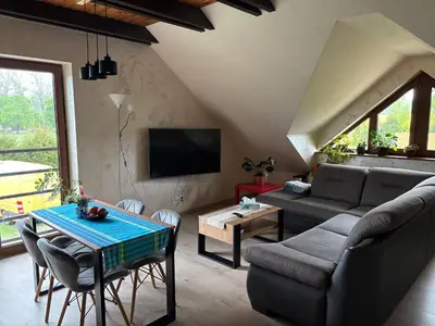 Część wypoczynkowa w obiekcie Apartament Natura - Dolina Baryczy