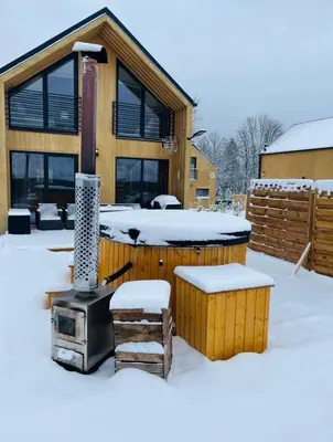 Obiekt Brzozowa Osada zimą