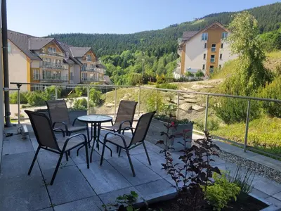 Widok na góry z tego apartamentu