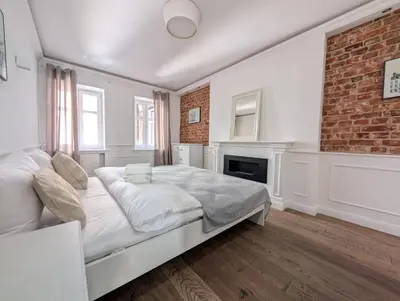 Część wypoczynkowa w obiekcie Rynek Wrocław Serenity Apartment by BookingHost