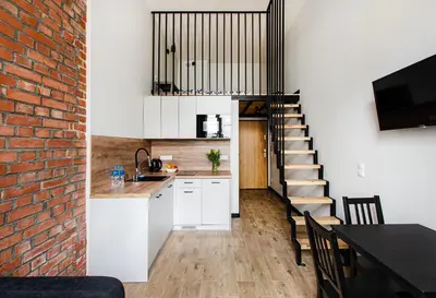 Kuchnia lub aneks kuchenny w obiekcie 3B Loft City Apartment