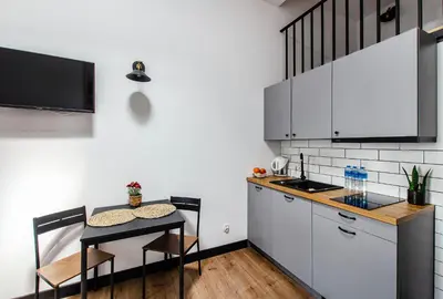 Kuchnia lub aneks kuchenny w obiekcie 9B Loft City Apartment