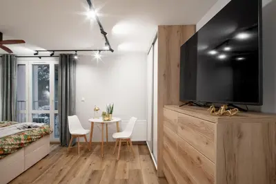 Telewizja i/lub zestaw kina domowego w obiekcie Nowy Świat Suite