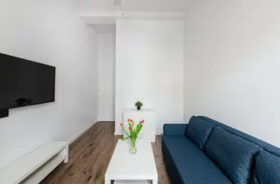 Telewizja i/lub zestaw kina domowego w obiekcie Delux Apartment Stara Oficyna 10