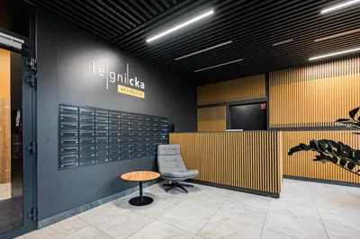 Telewizja i/lub zestaw kina domowego w obiekcie Legnicka Residence 36