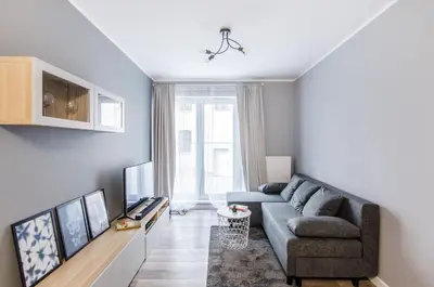 Telewizja i/lub zestaw kina domowego w obiekcie Superior City Centre Apartment