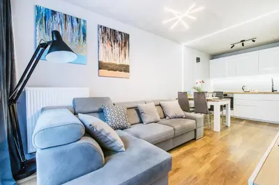 Część wypoczynkowa w obiekcie Brown Deluxe Apartment