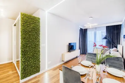 Część wypoczynkowa w obiekcie Brown Deluxe Apartment