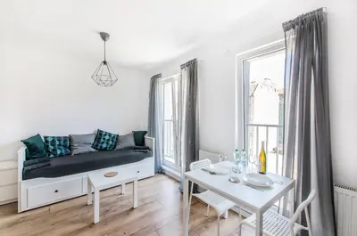 Część wypoczynkowa w obiekcie Grey Apartment! Cozy apartment for two!