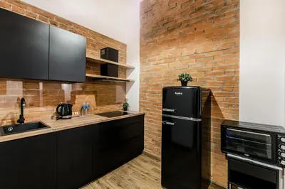 Kuchnia lub aneks kuchenny w obiekcie Cosy LOFT 4 in the City Center, wi-fi, Check-in 24h