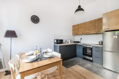 Kuchnia lub aneks kuchenny w obiekcie Sunstone Apartment in a beautiful townhouse in the CENTER