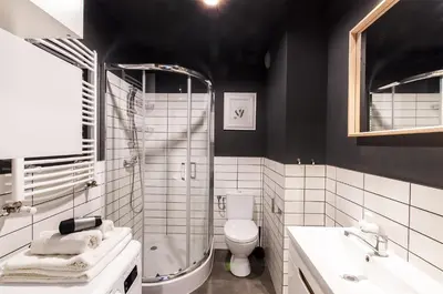 Łazienka w obiekcie Black Apartment- Modern Studio in the City Center!