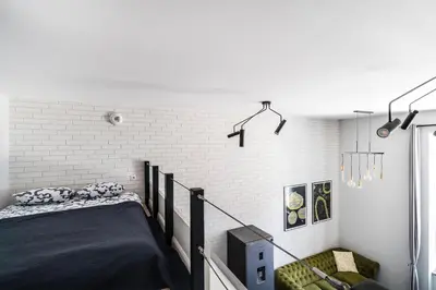 Łóżko lub łóżka w pokoju w obiekcie Apartament nr 6 z antresolą