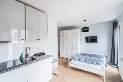 Kuchnia lub aneks kuchenny w obiekcie Teal 2 Apartment